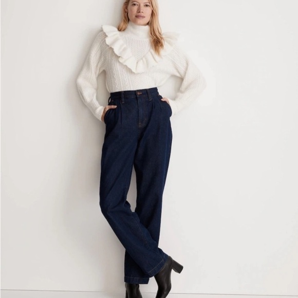 MADEWELL Cable Winslow Mockneck Pullover Sweater Alpaca NEW - Picture 7 of 16